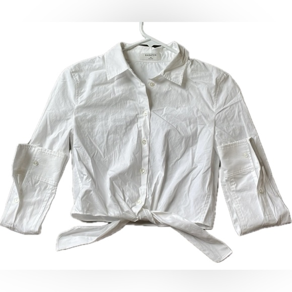 Babaton Tops - ARITZIA White tie at the waist  button-down blouse.